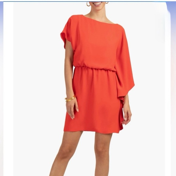 NWT Trina Turk Maison Asymmetric Sleeve Dress Size Medium - Picture 1 of 7